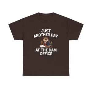 Beaver Wearing Suit Cartoon with Office Humor- T-shirt