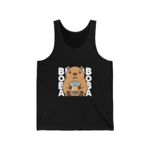 Adorable Cute Capybara Enjoying Refreshing Boba Tea - Tank Top