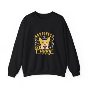 Happiness Is A Puppy Cute Illustrated Paw Print Design - Sweatshirt