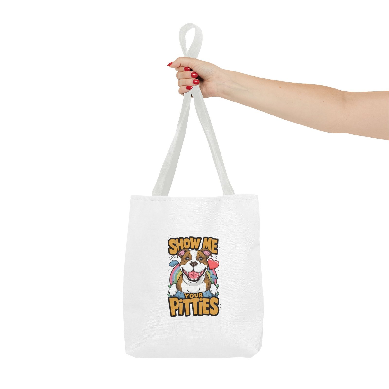 Show Me Your Pitties Cute Pitbull Dog Graphic - Tote Bag - Image 4