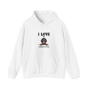 I Love Gordon Setter Heart and Paw Print Design - Hoodie