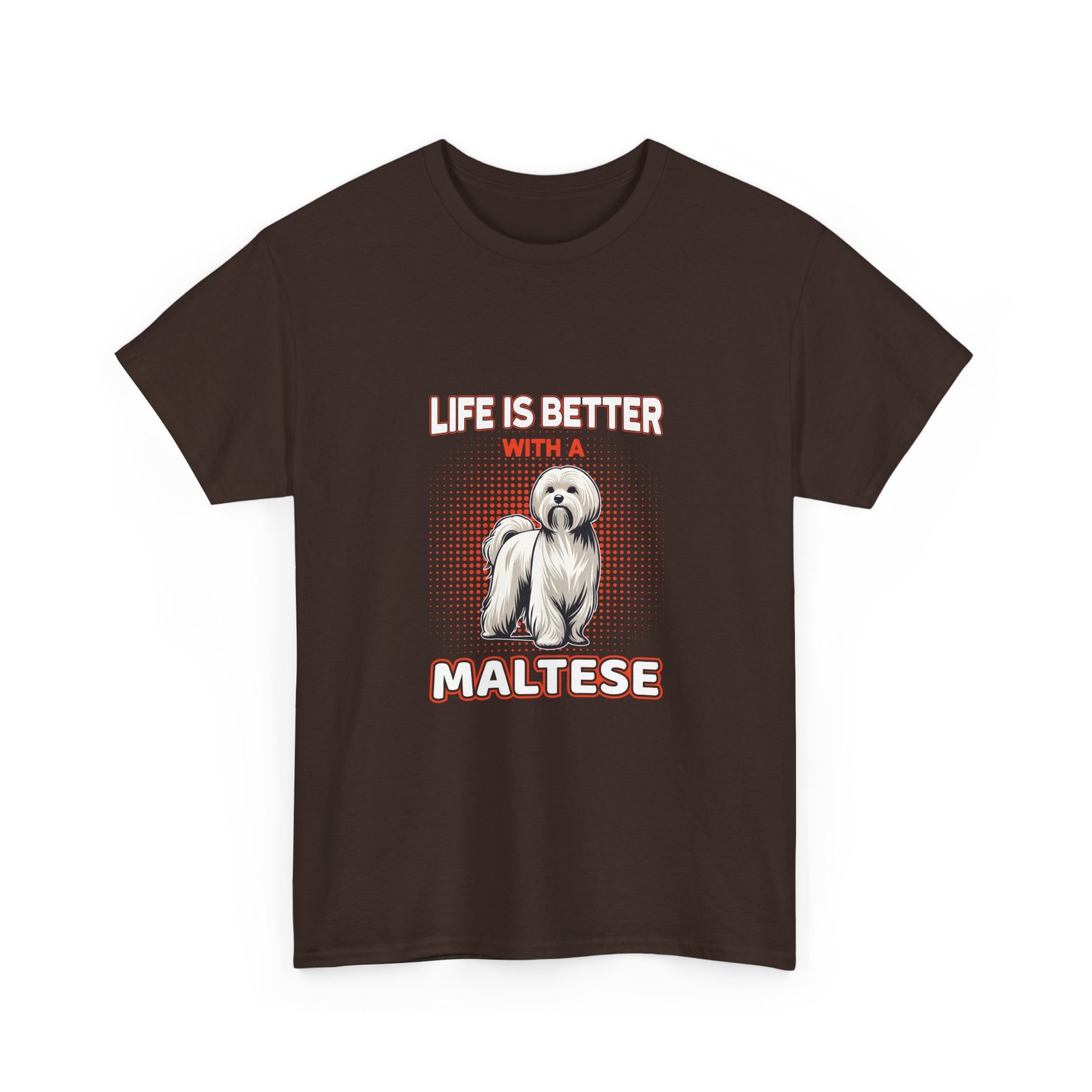 Life Is Better Maltese Dog Lover Graphic - T-shirt - Image 3