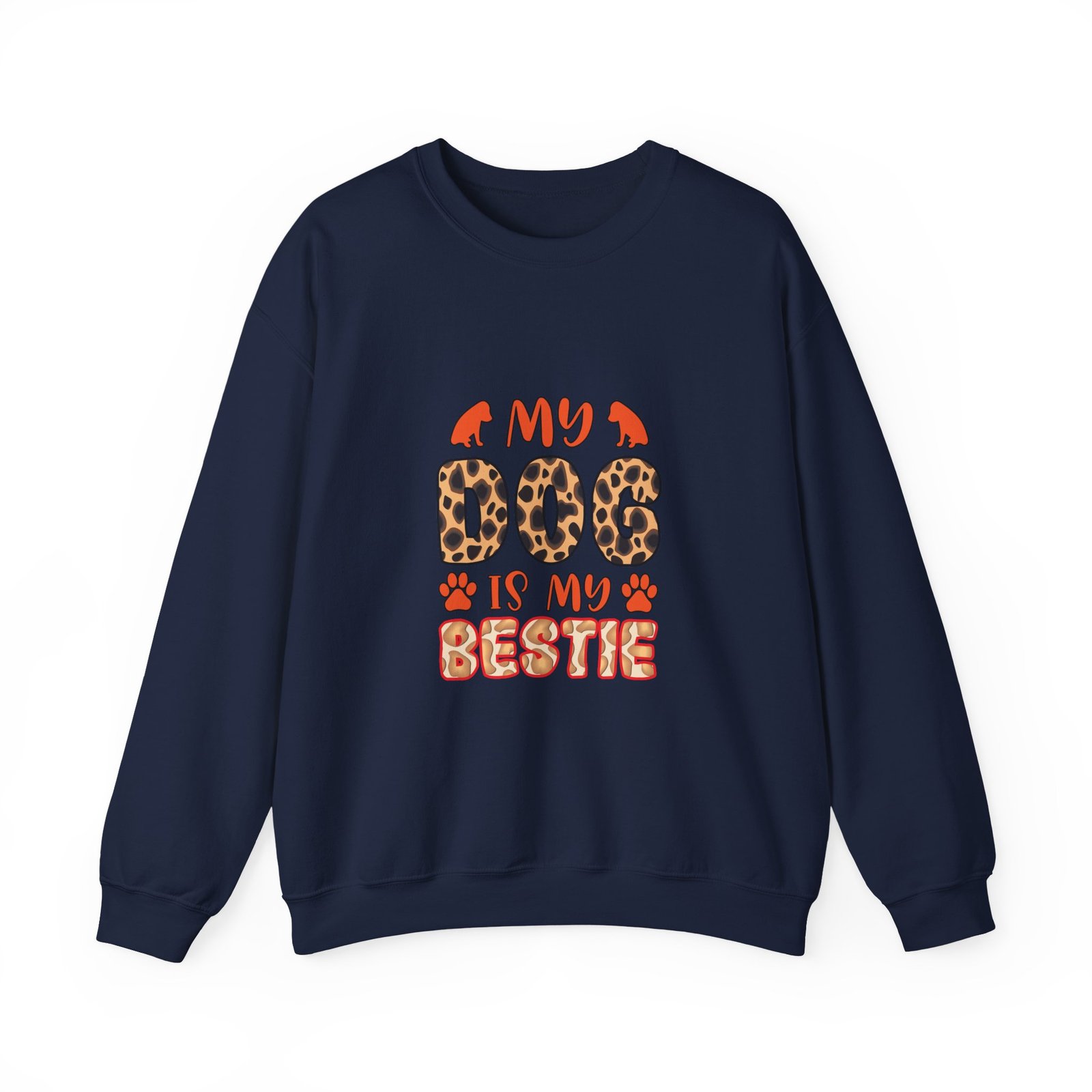 My Dog Is My Bestie Leopard Print Design - Sweatshirt - Image 9