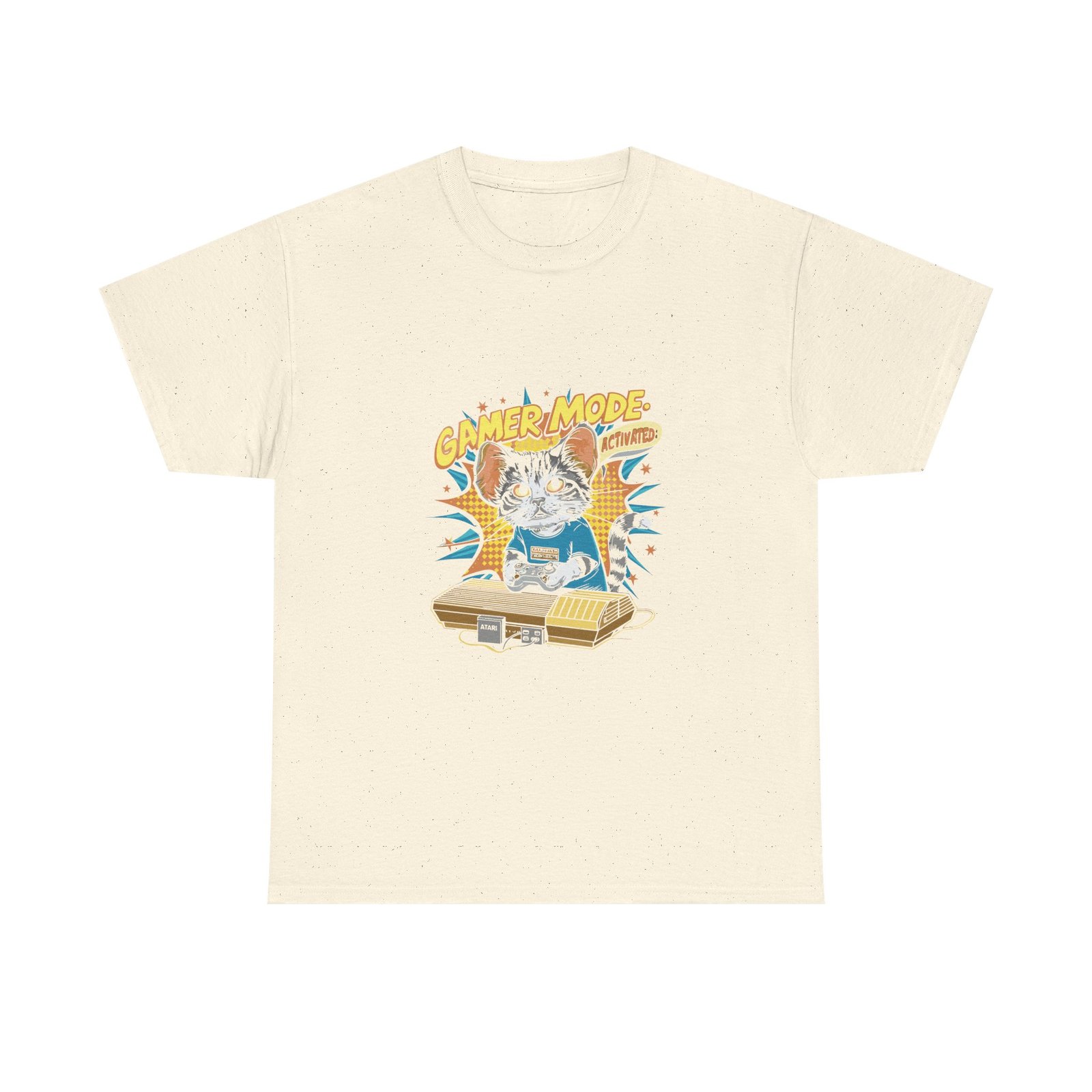 Gamer Mode Keyboard Cat Playing Music Illustration - T-shirt - Image 5