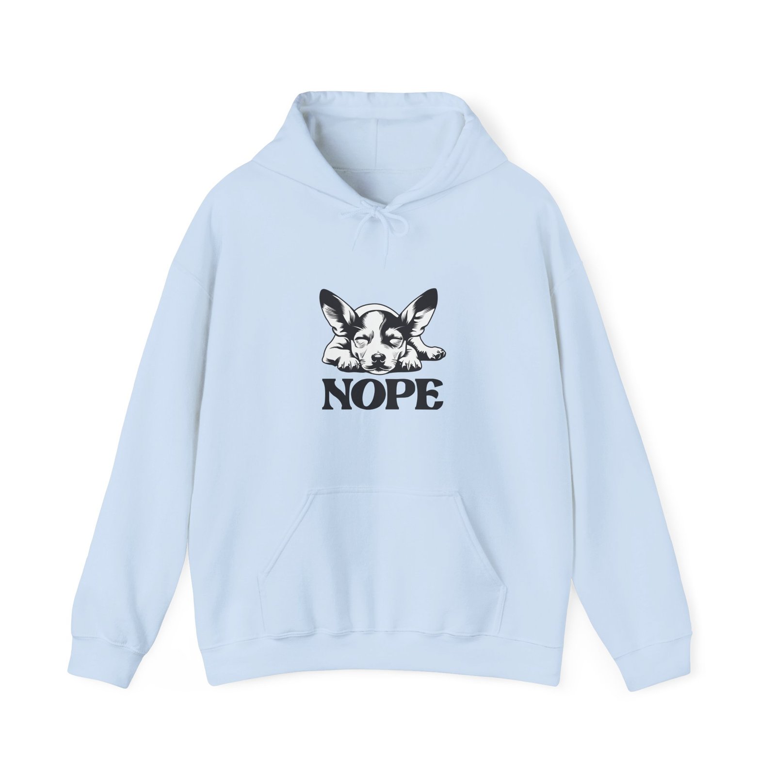 Black and White Puppy Face Minimalist Illustration - Hoodie - Image 9