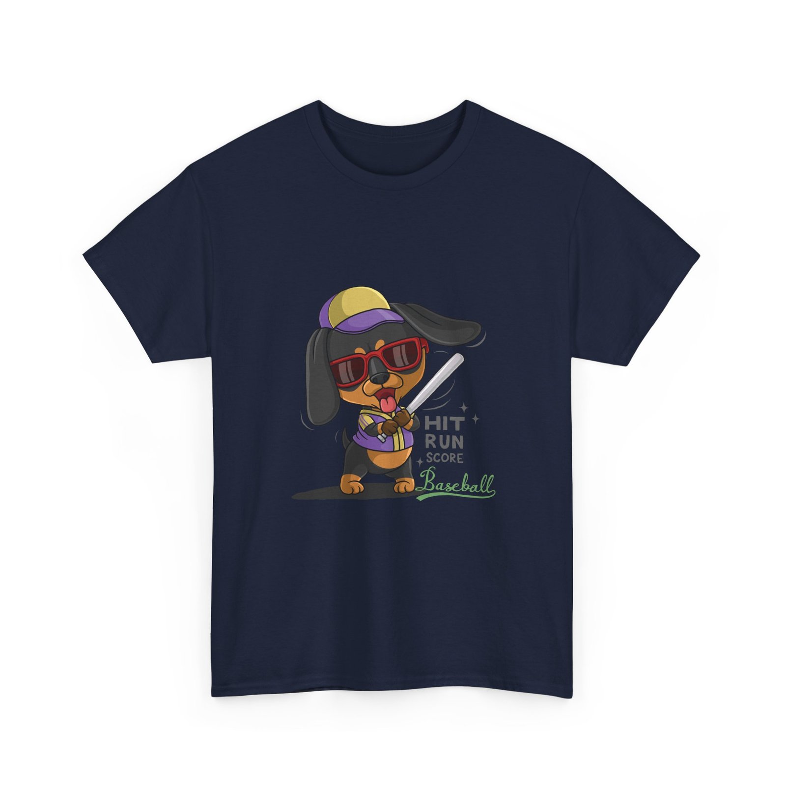 Baseball Dog Hitting and Running Graphic Design - T-shirt - Image 11