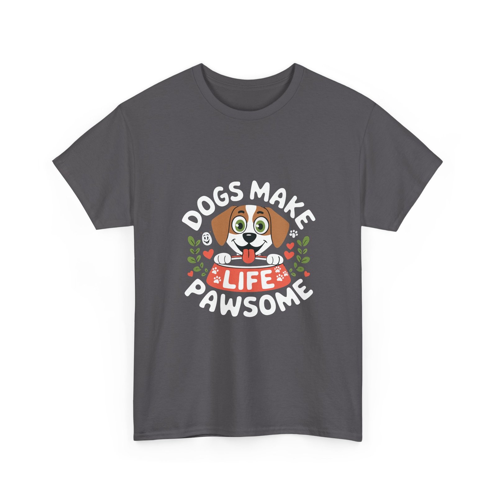 Cute Pawsome Life Cartoon Dog with Playful Expressions - T-shirt - Image 7