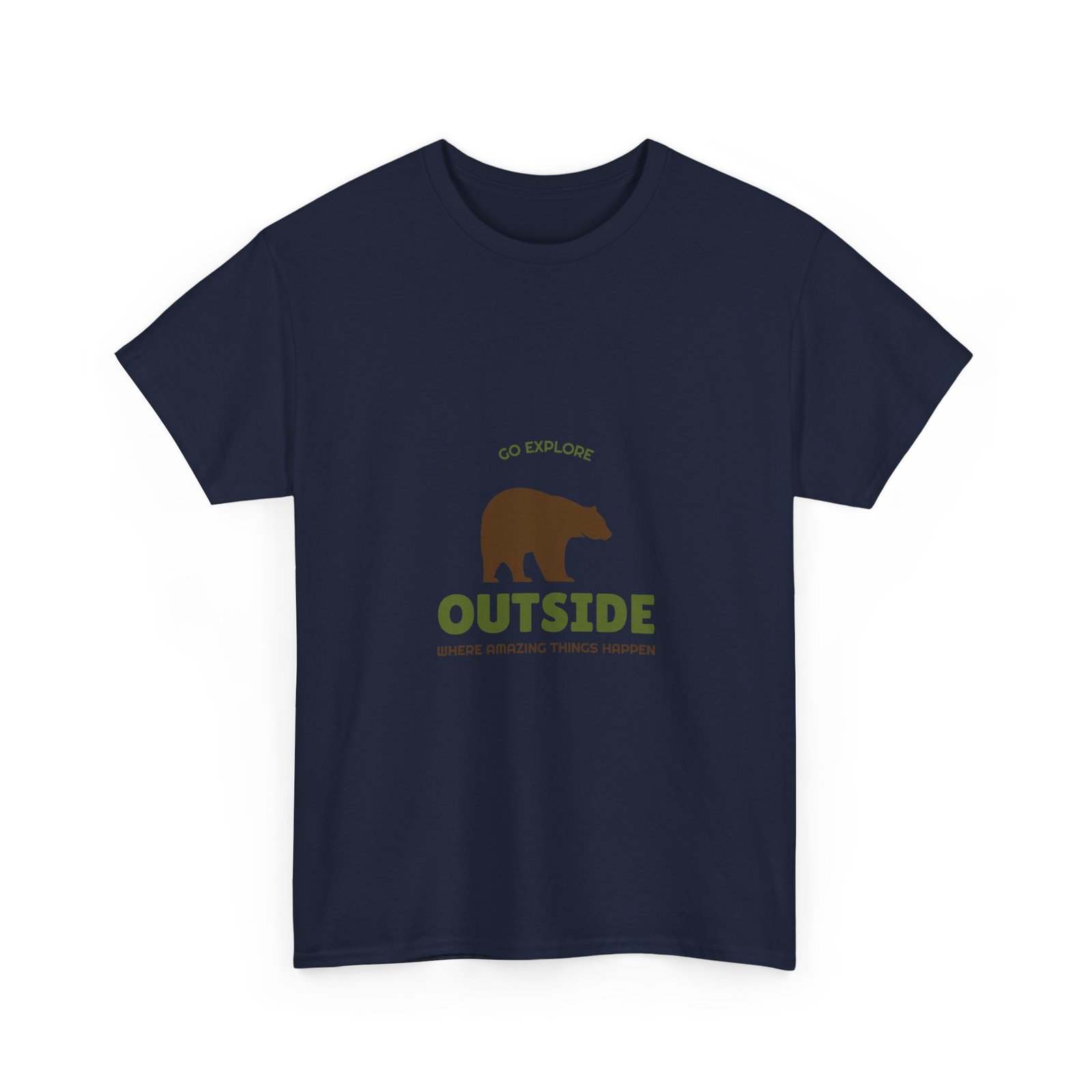 Go Outside Bear Graphic with Nature Adventure Theme - T-shirt - Image 11