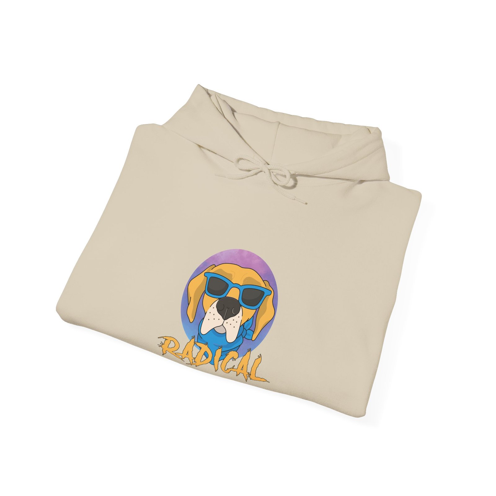 Radical Dog Wearing Cool Sunglasses Graphic Design - Hoodie - Image 8