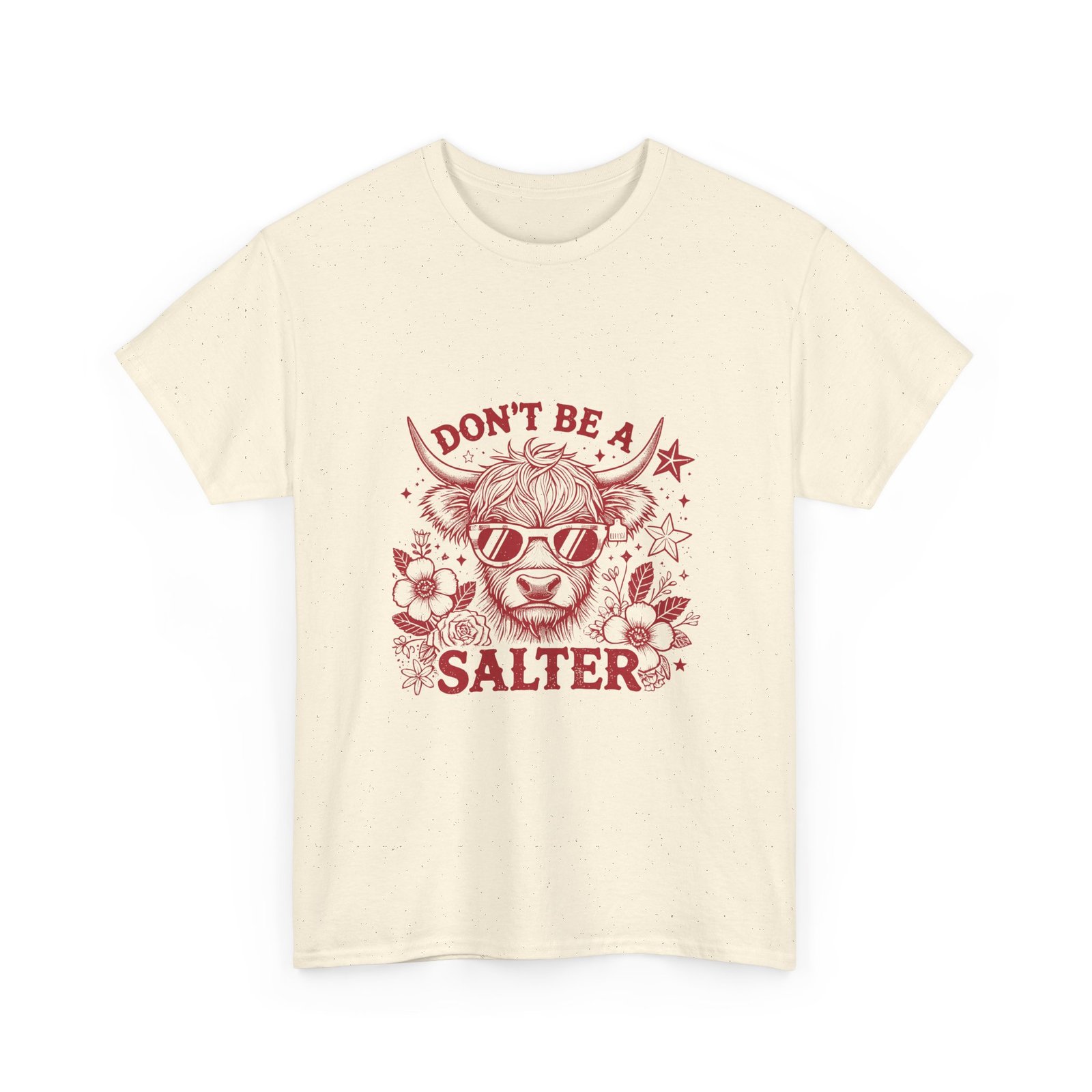 Don’t Be Salty Red Cow Funny Cartoon Design - T-shirt - Image 7