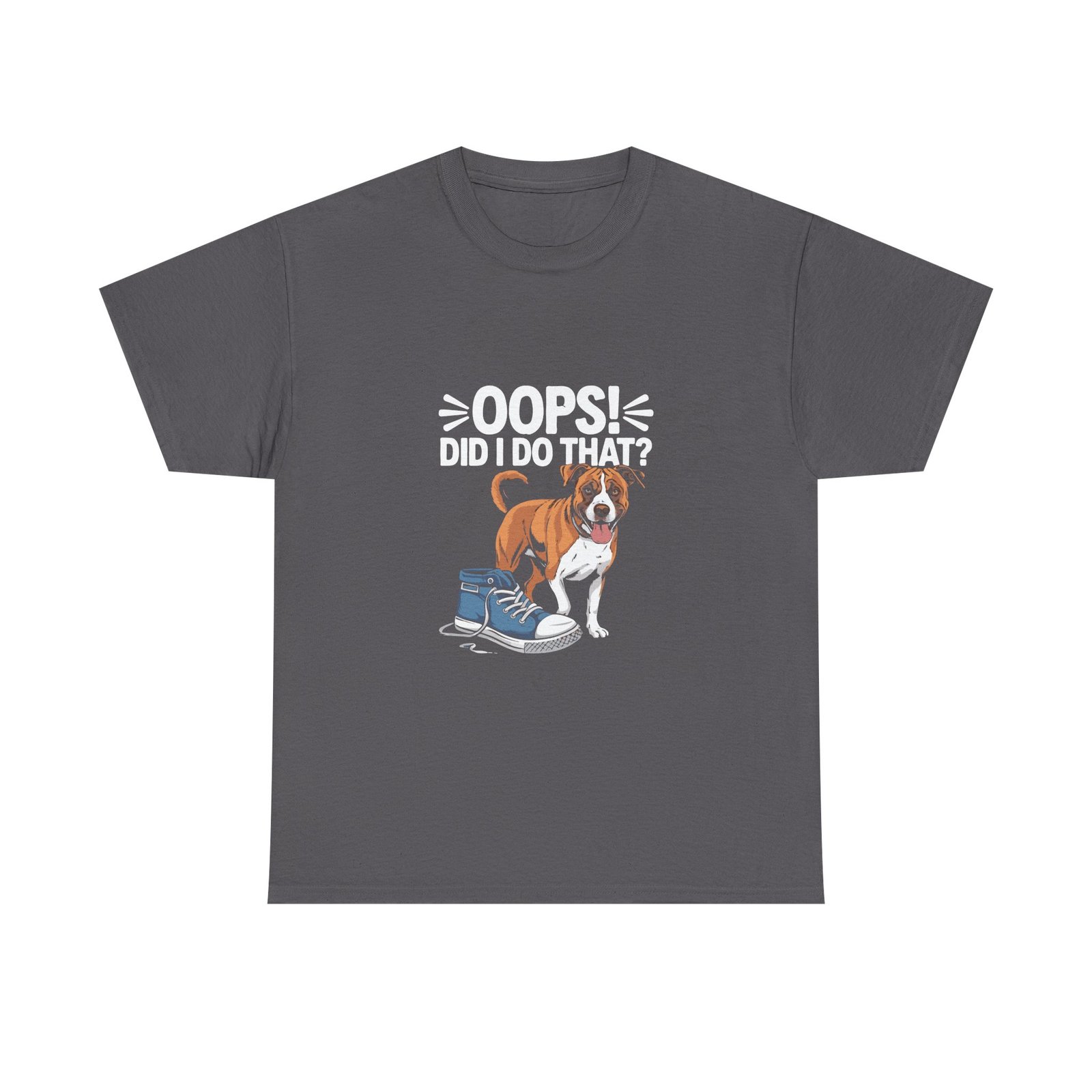Cute Mischievous Puppy Saying Oops with Playful Expression - T-shirt - Image 5
