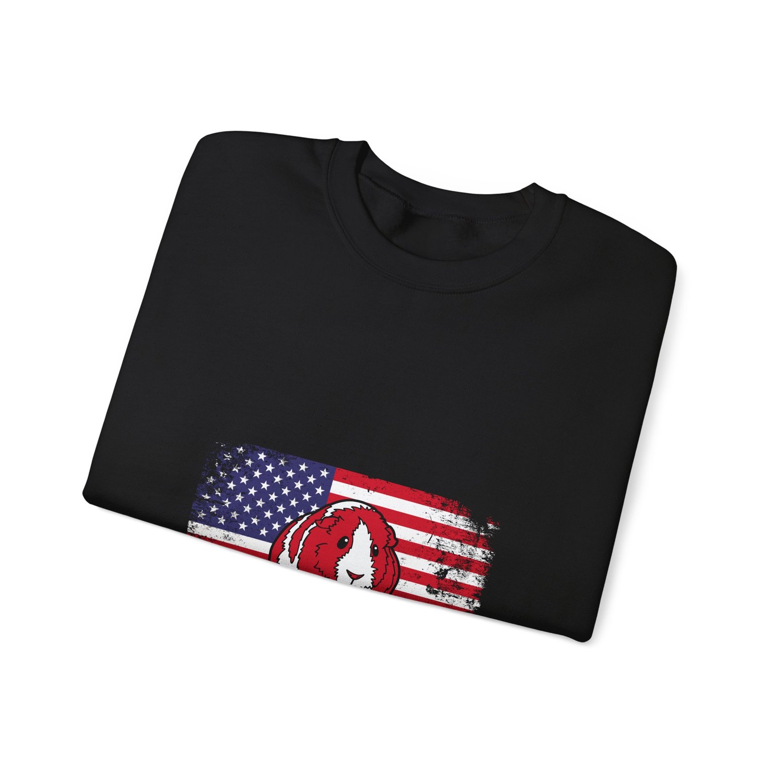 Guinea Pig American Flag Cavy USA 4th of July Patriotic Design - Sweatshirt - Image 3