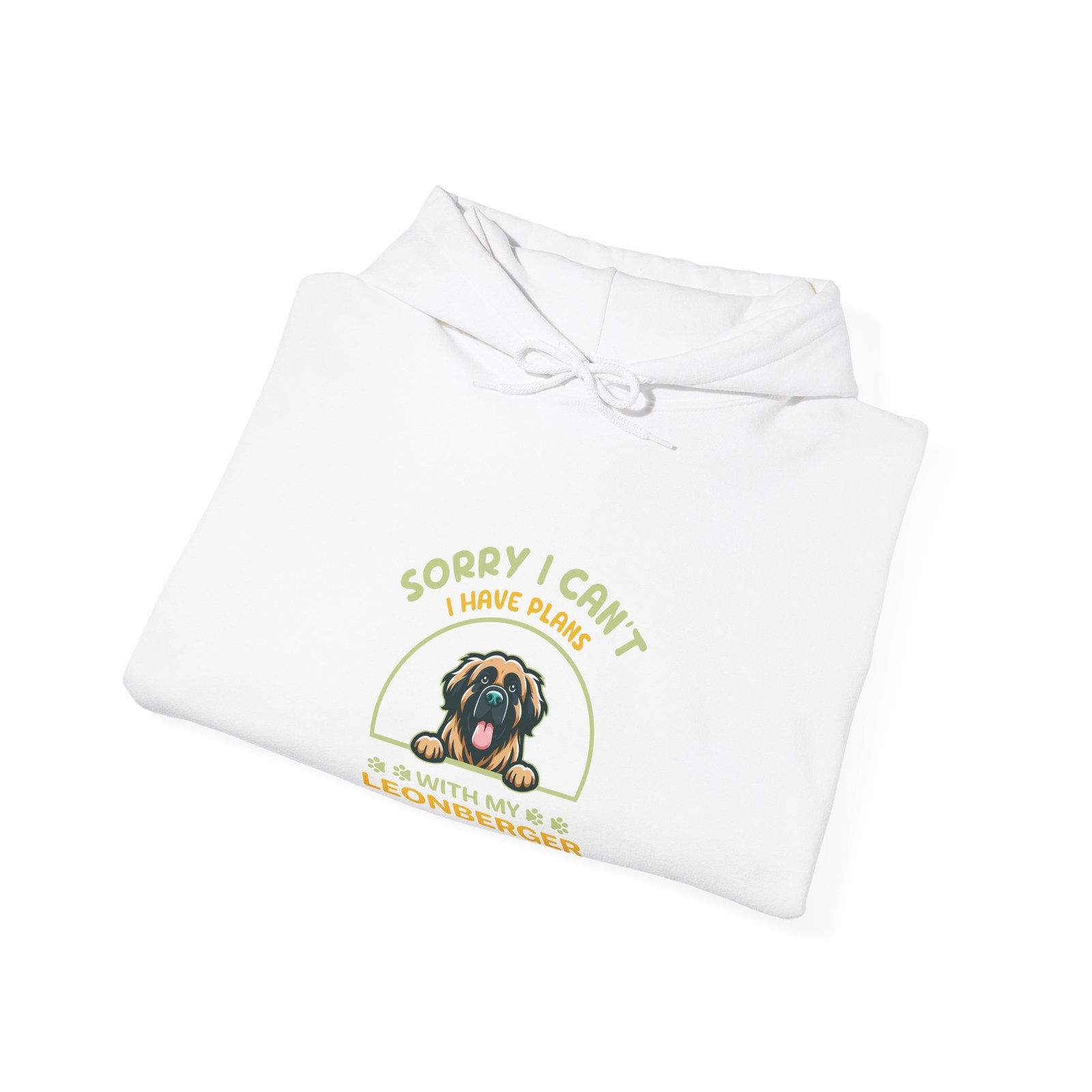 Leonberger Dog with Sorry I Have Plans Funny Quote - Hoodie - Image 4