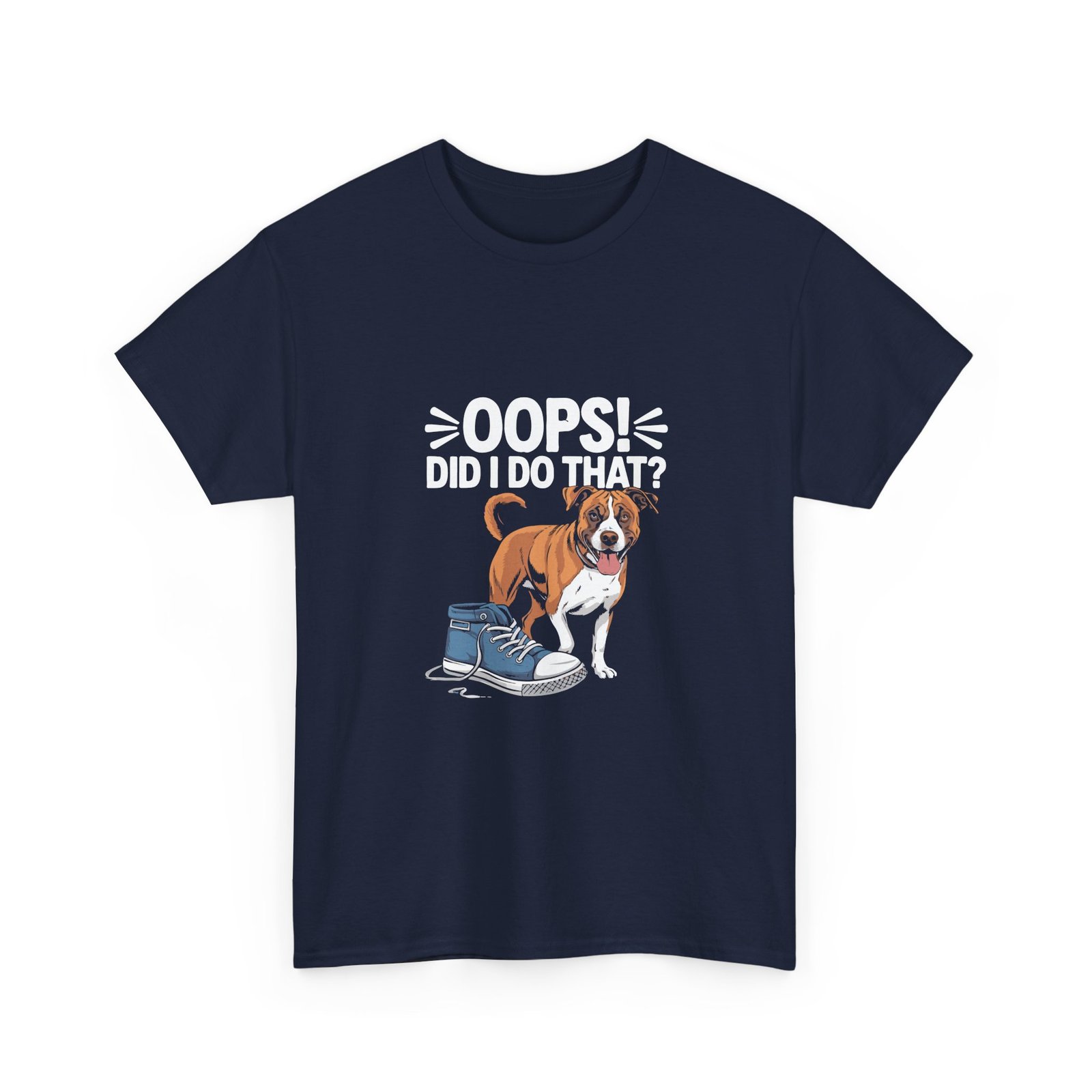 Cute Mischievous Puppy Saying Oops with Playful Expression - T-shirt - Image 11