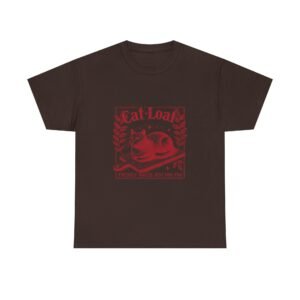 Red Cat Loaf Cute Minimalist Cat Illustration - T-shirt