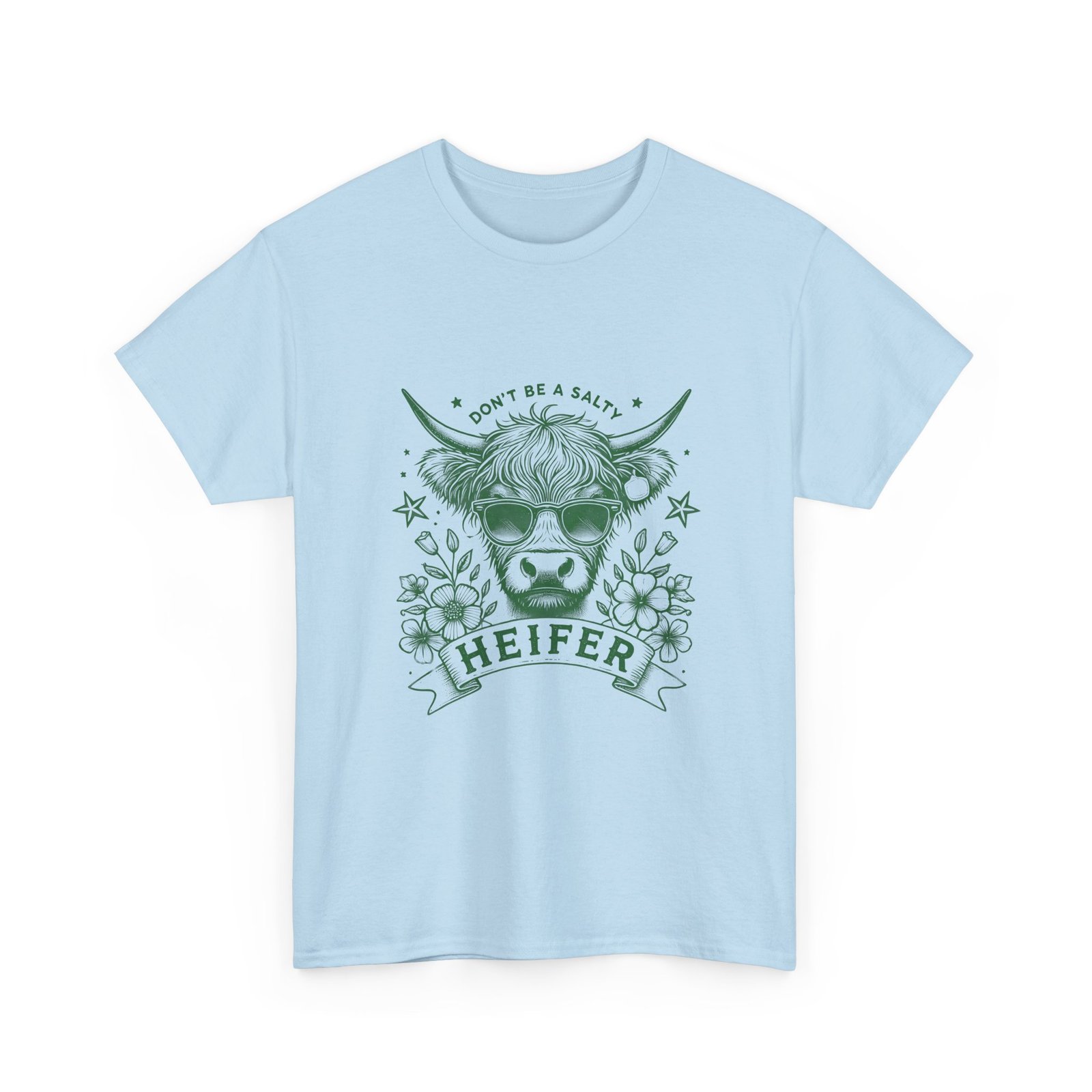 Heifer Green Cow Illustration with Natural and Rustic Charm - T-shirt - Image 11