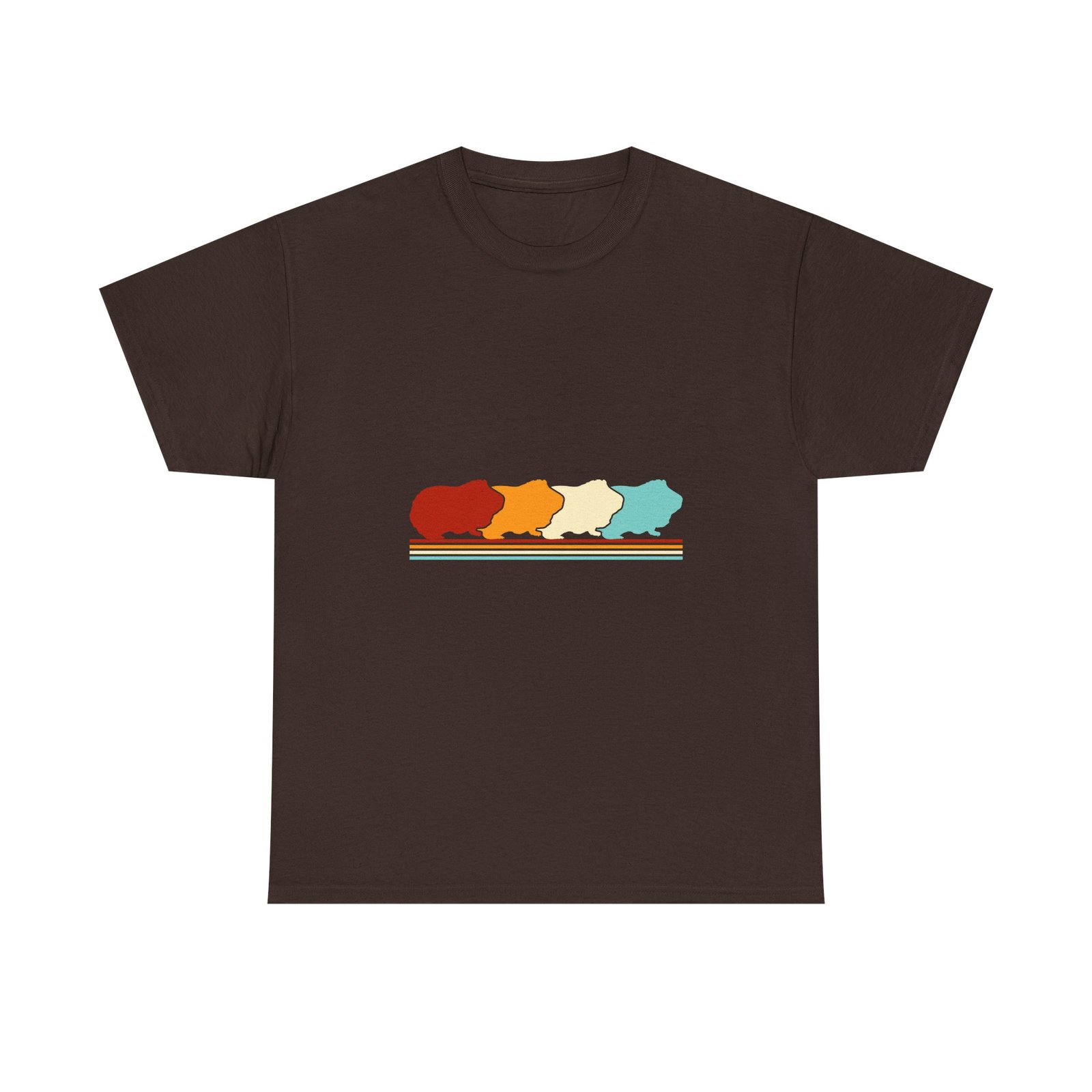 Retro Vintage Style Guinea Pig Animal Lover Illustration - T-shirt