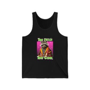 Too Fresh Raccoon Cartoon with Sunglasses and Attitude - Tank Top