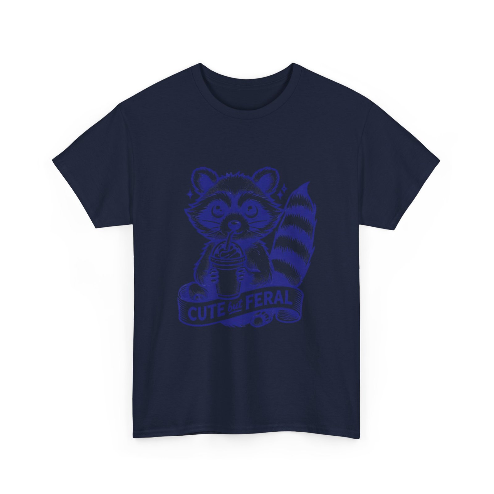 Adorable Blue Raccoon with Playful and Wild Charm - T-shirt - Image 11