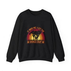 Retro Sunset with Silhouetted Dogs Outdoor Scene - Sweatshirt