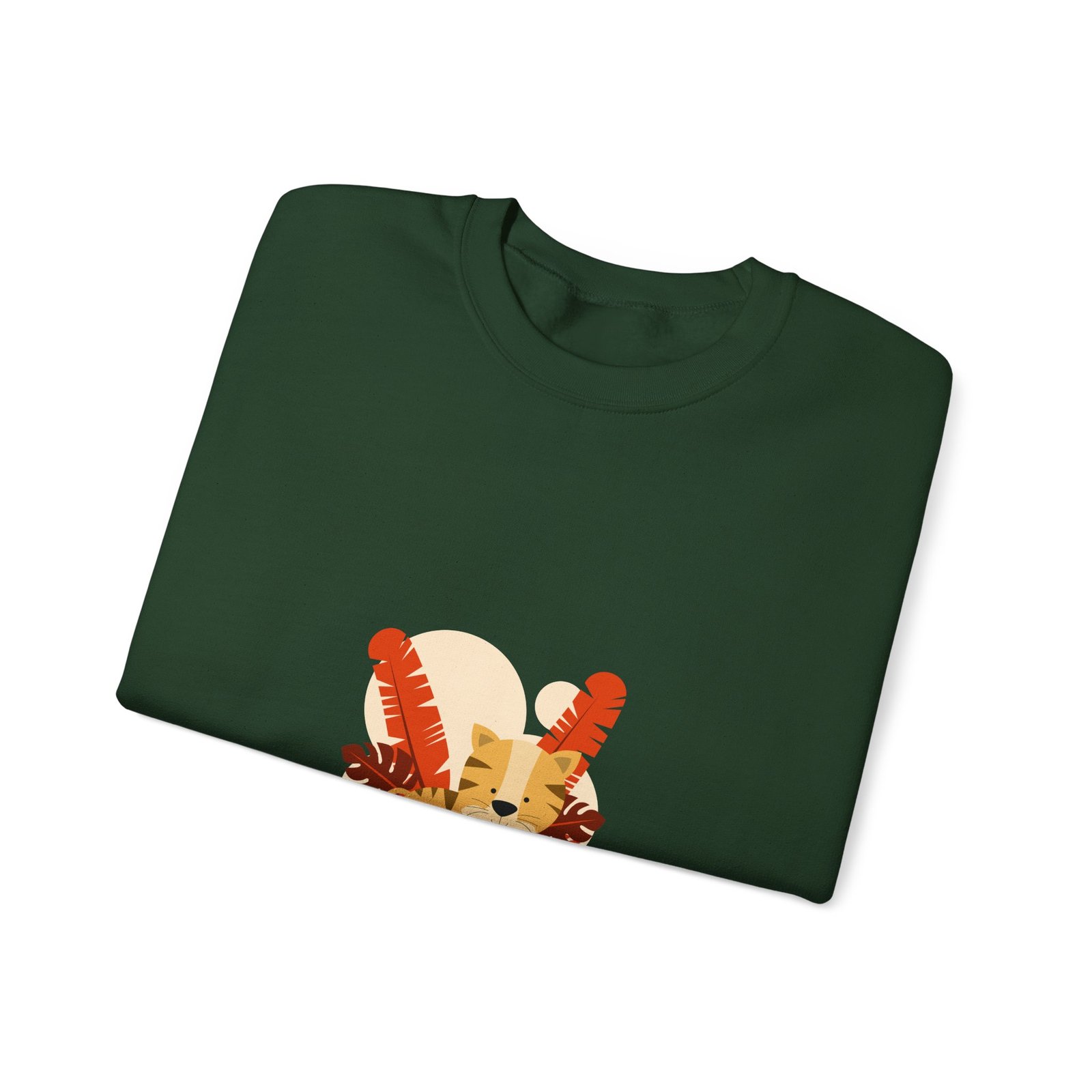 Adorable Little Tiger Cub Illustration with Playful Expression - Sweatshirt - Image 7