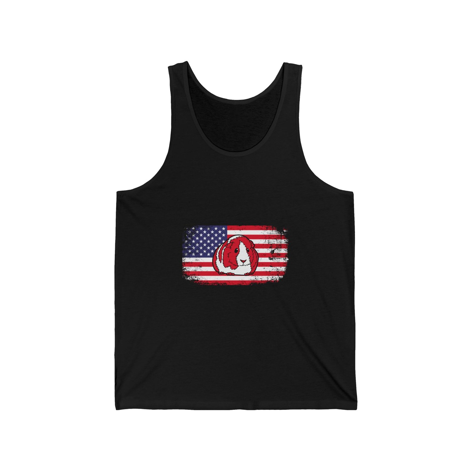 Guinea Pig American Flag Cavy USA 4th of July Patriotic Design - Tank Top