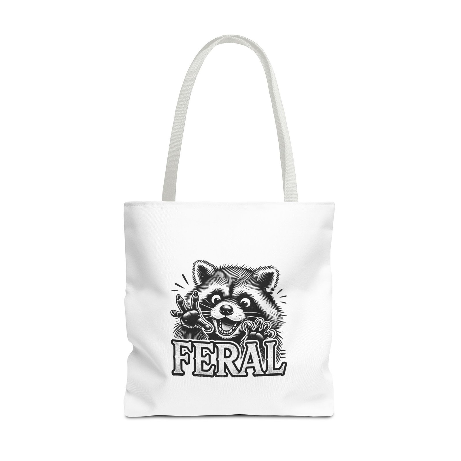 Feral Black Raccoon Cute Wild Animal Illustration - Tote Bag - Image 9