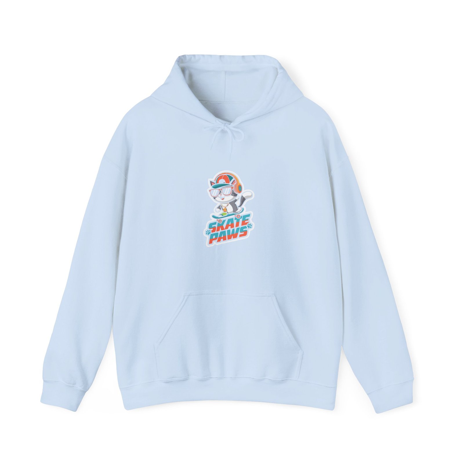 Skate Paws Roller Cat with Cute Cartoon Skateboard Design - Hoodie - Image 9