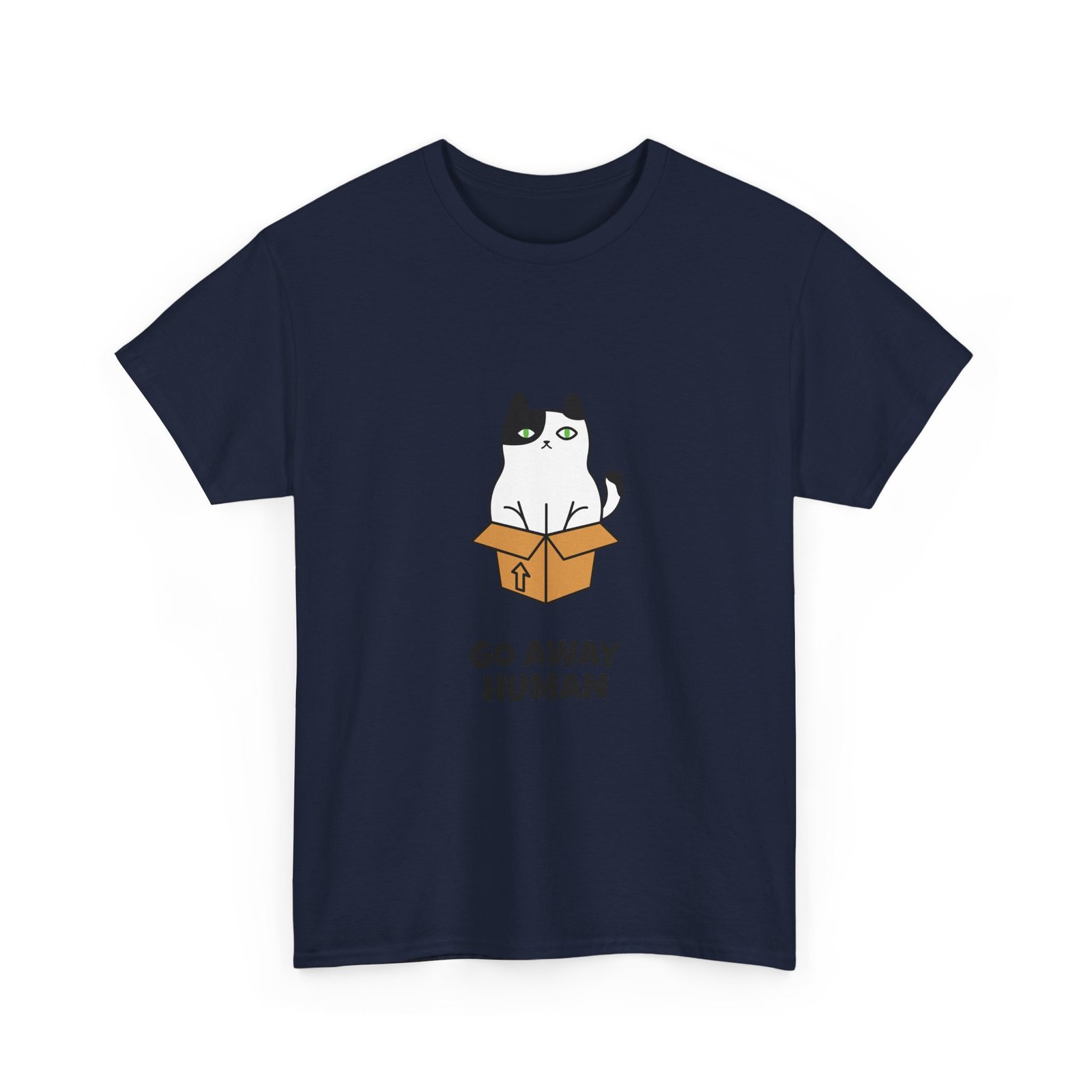 Go Away Human Cat Funny Grumpy Cat Illustration - T-shirt - Image 11