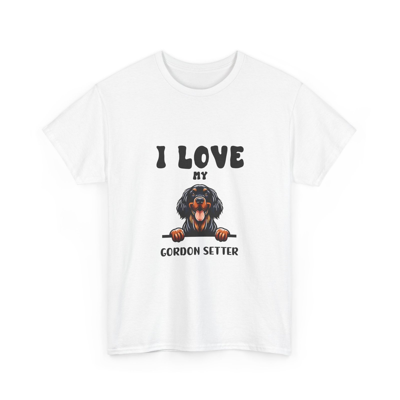 I Love Gordon Setter Heart and Paw Print Design - T-shirt - Image 3
