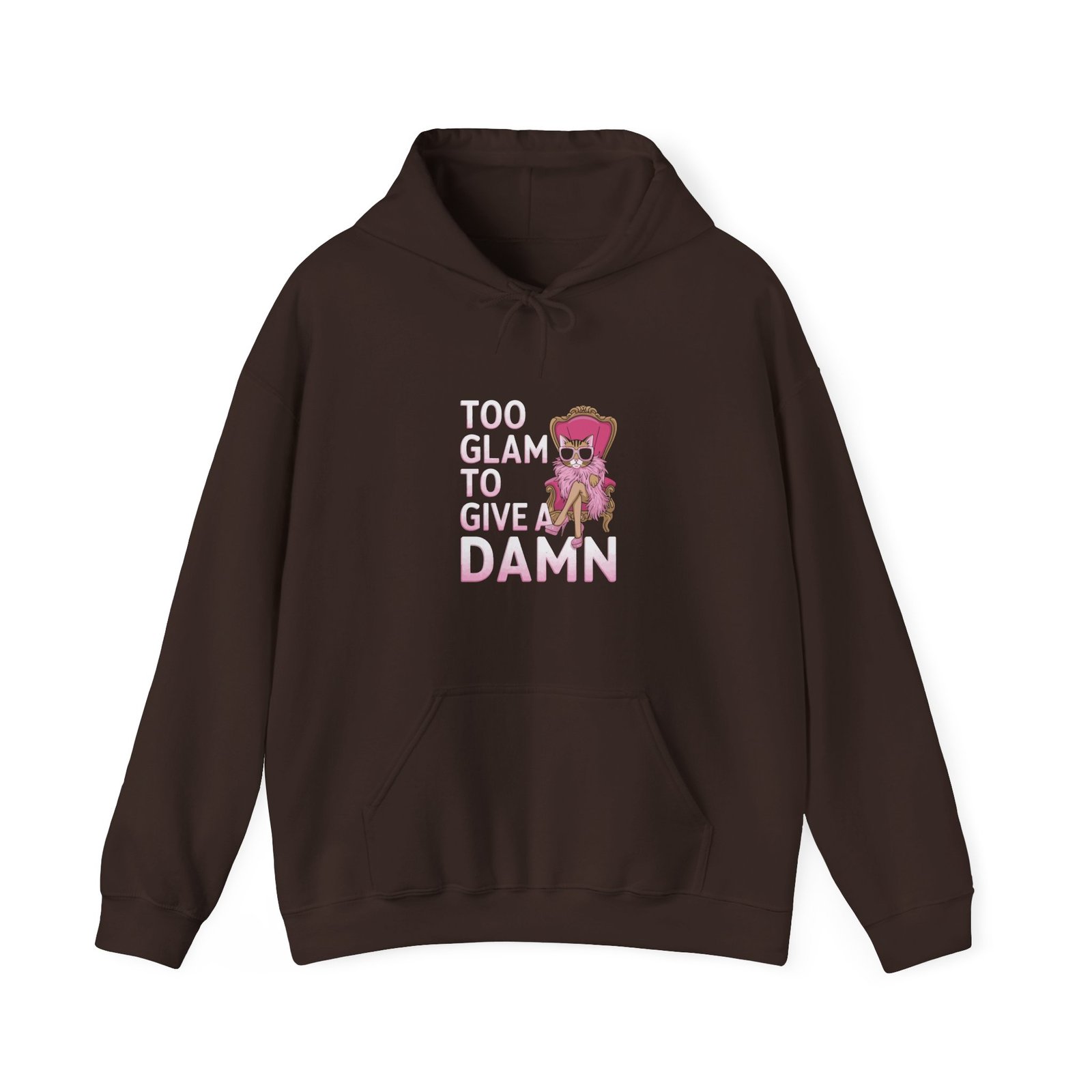 Too Glam To Give A Damn Bold Glitter Typography - Hoodie - Image 5