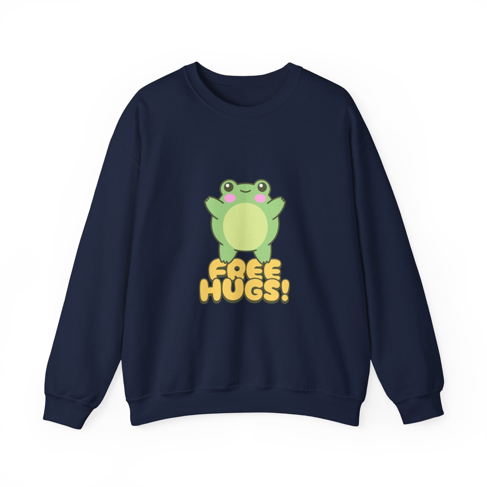 Cute Cartoon Frog Offering Free Hugs Illustration - Sweatshirt - Image 9