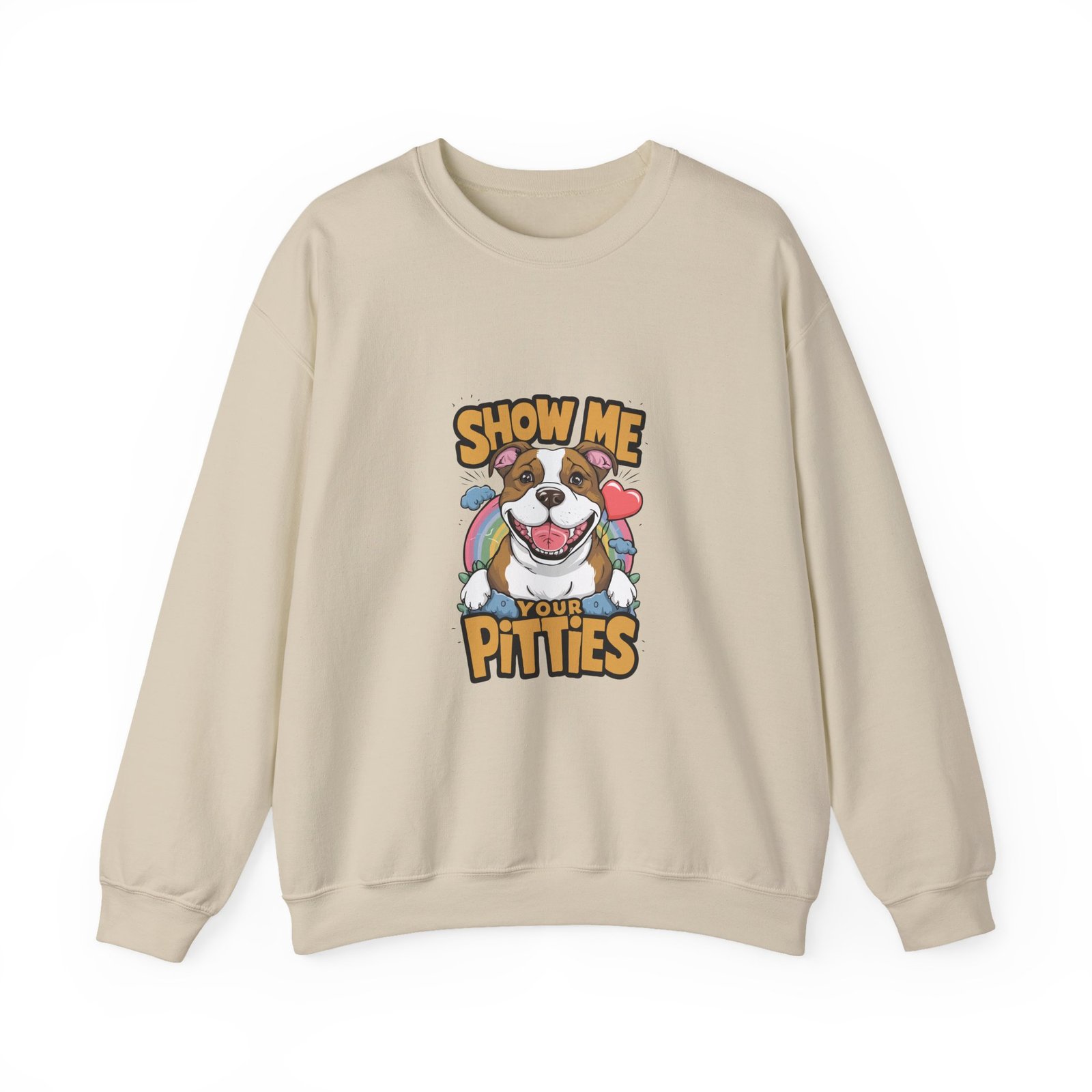 Show Me Your Pitties Bold Pitbull Graphic Design - Sweatshirt - Image 5