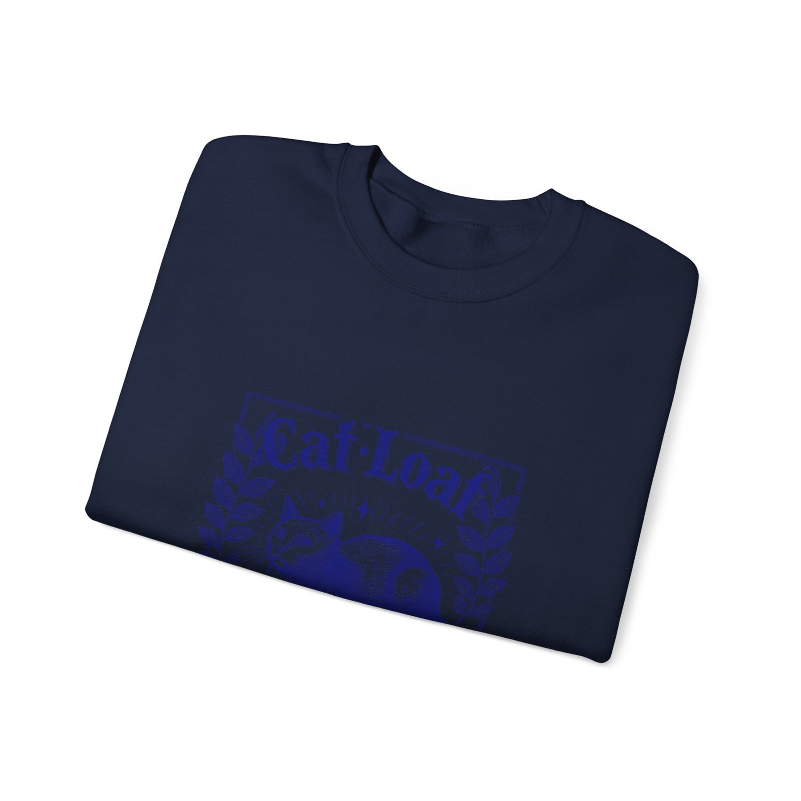 Cute Blue Cat Loaf Illustration with Playful Expression - Sweatshirt - Image 11