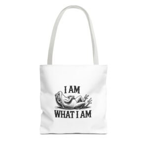 I Am What I Am Bold Black Frog Graphic - Tote Bag