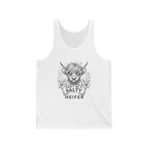 Don’t Be Salty Heifer Black Cow Wearing Cool Sunglasses Design - Tank Top