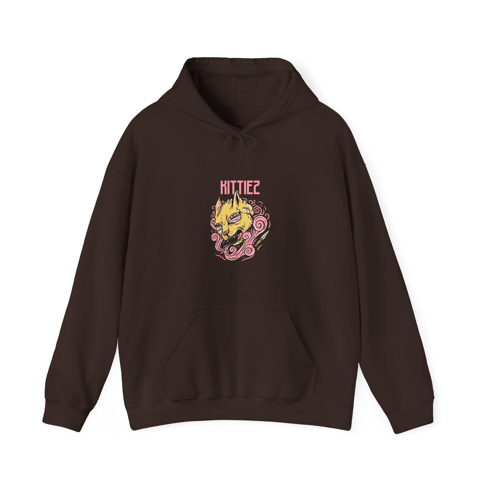 Psycho Kitten Surreal Art with Intense Expression and Vivid Colors - Hoodie - Image 5