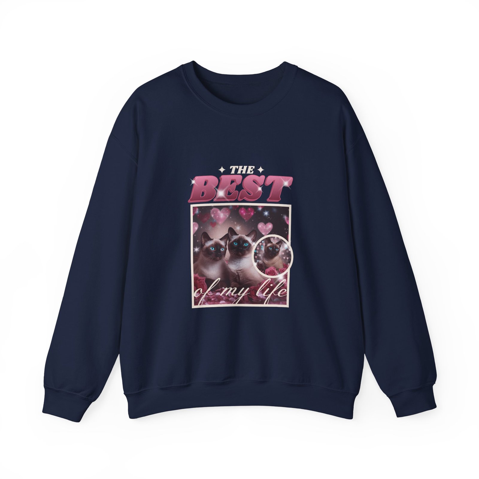 Best Cats Ever Cute Cat Illustration with Playful Typography - Sweatshirt - Image 9