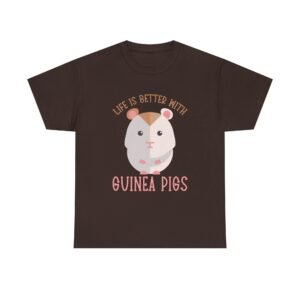 Adorable Guinea Pigs Cartoon Illustration in Vibrant Colors - T-shirt