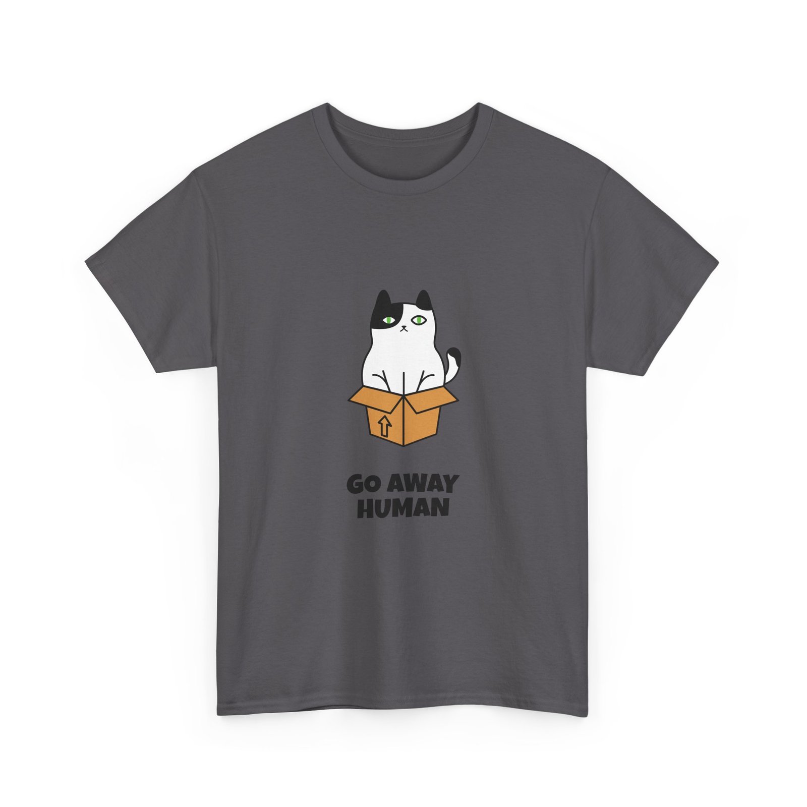 Go Away Human Cat Funny Grumpy Cat Illustration - T-shirt - Image 7