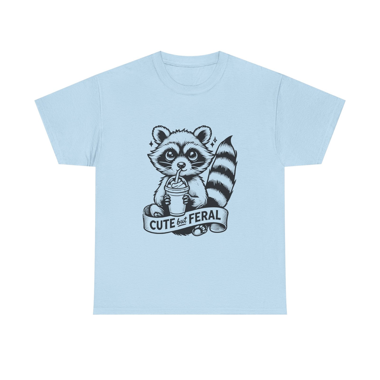 Adorable and Wild Black Raccoon Illustration with Cute Charm - T-shirt - Image 9