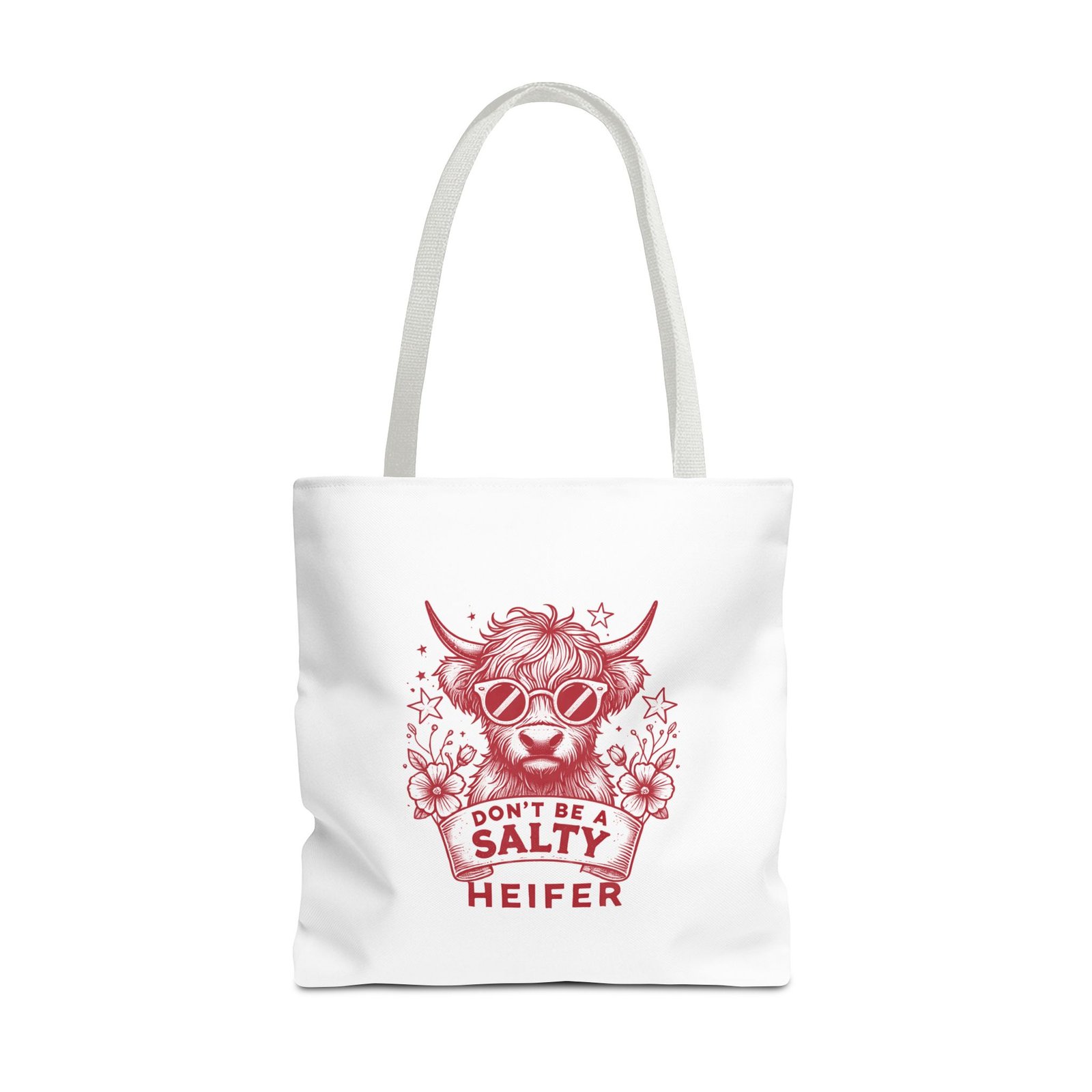 Don’t Be Salty Red Heifer Cow Wearing Cool Sunglasses - Tote Bag - Image 9