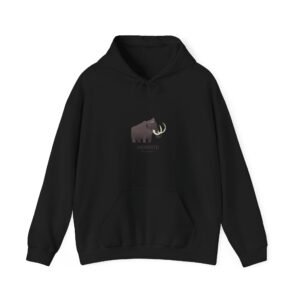 Vintage Woolly Mammoth Illustration with Retro Style - Hoodie
