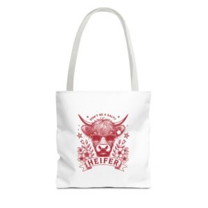 Vibrant Heifer Red Cow Illustration with Rustic Charm - Tote Bag