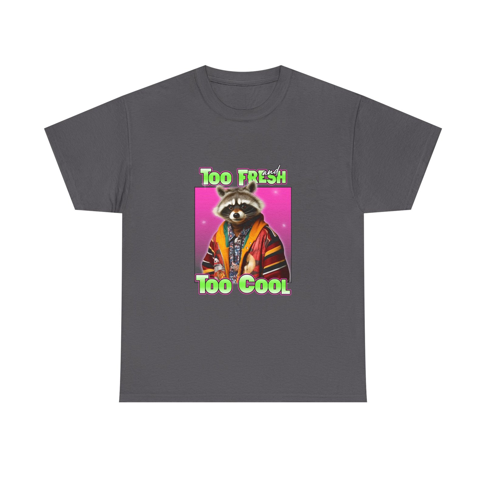 Too Fresh Raccoon Cartoon with Sunglasses and Attitude - T-shirt - Image 5