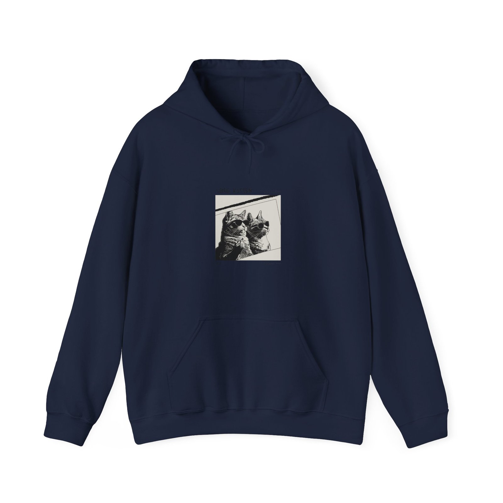Sonic Kitten Duo Featuring Speedy Blue Cats in Action - Hoodie - Image 9