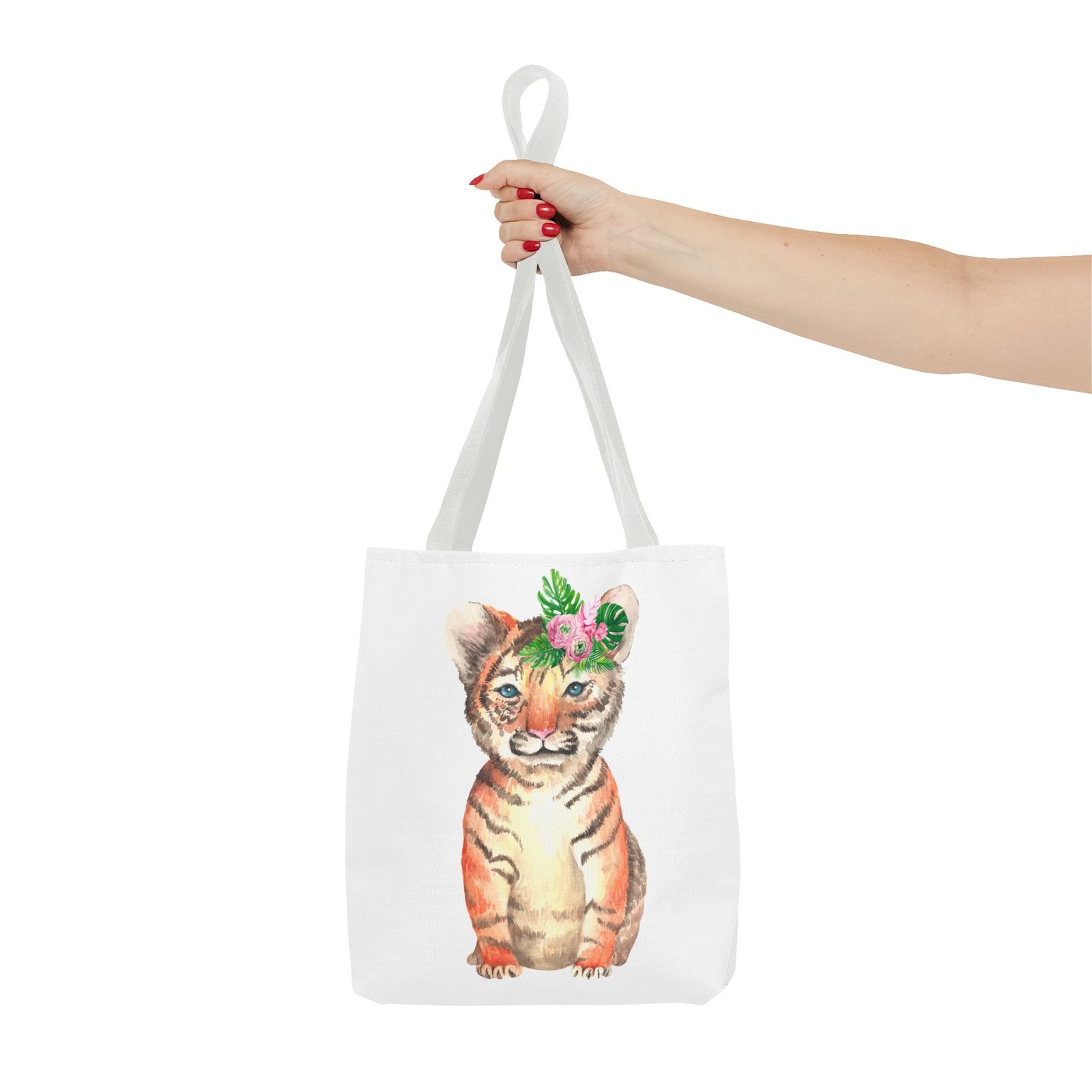 Adorable Baby Tiger Illustration with Playful Expression - Tote Bag - Image 4