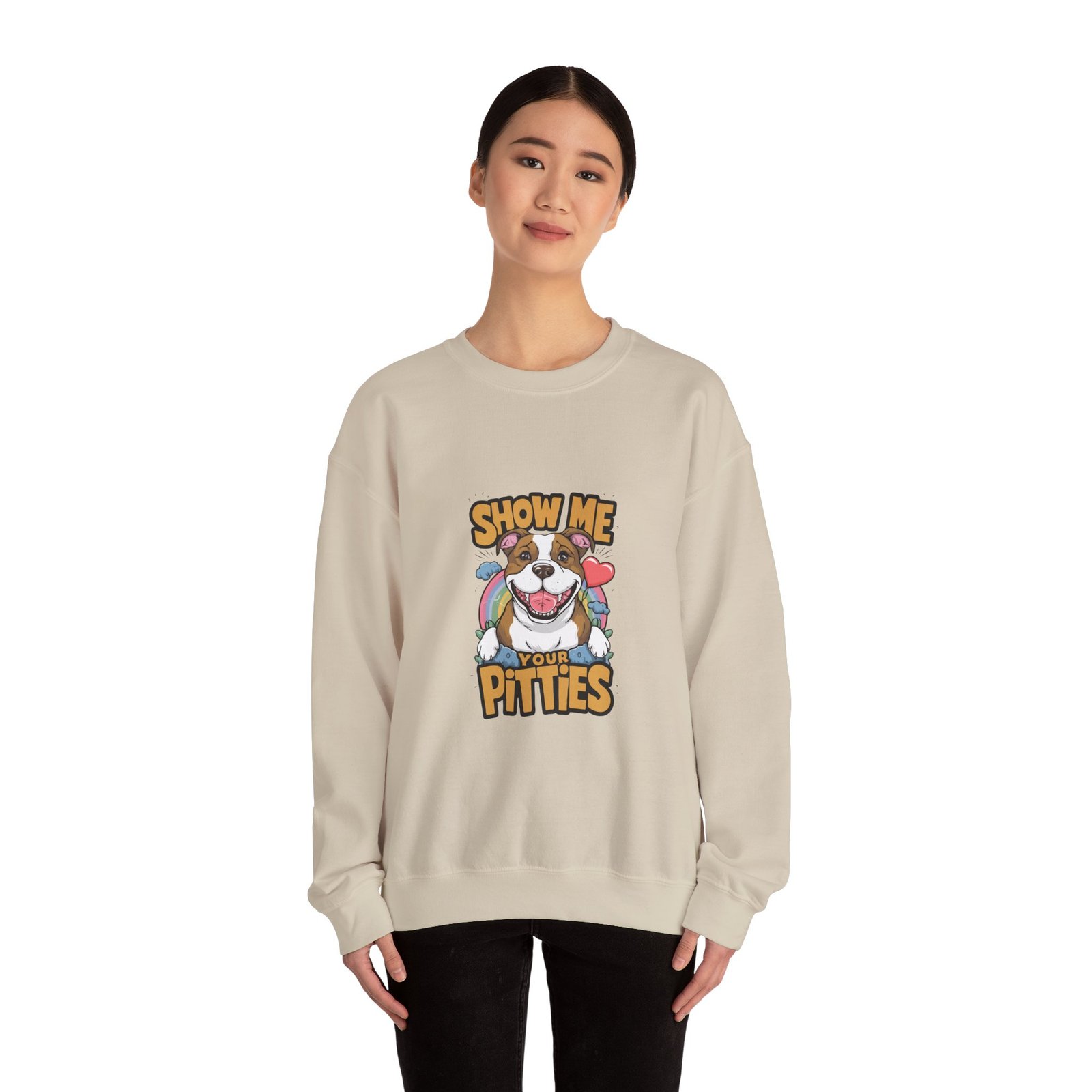 Show Me Your Pitties Bold Pitbull Graphic Design - Sweatshirt - Image 8