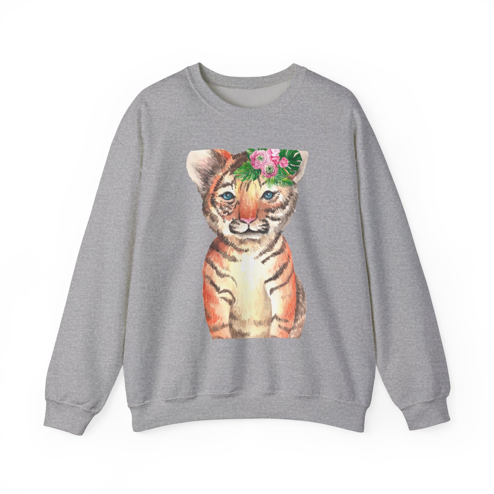 Adorable Baby Tiger Illustration with Playful Expression - Sweatshirt - Image 9