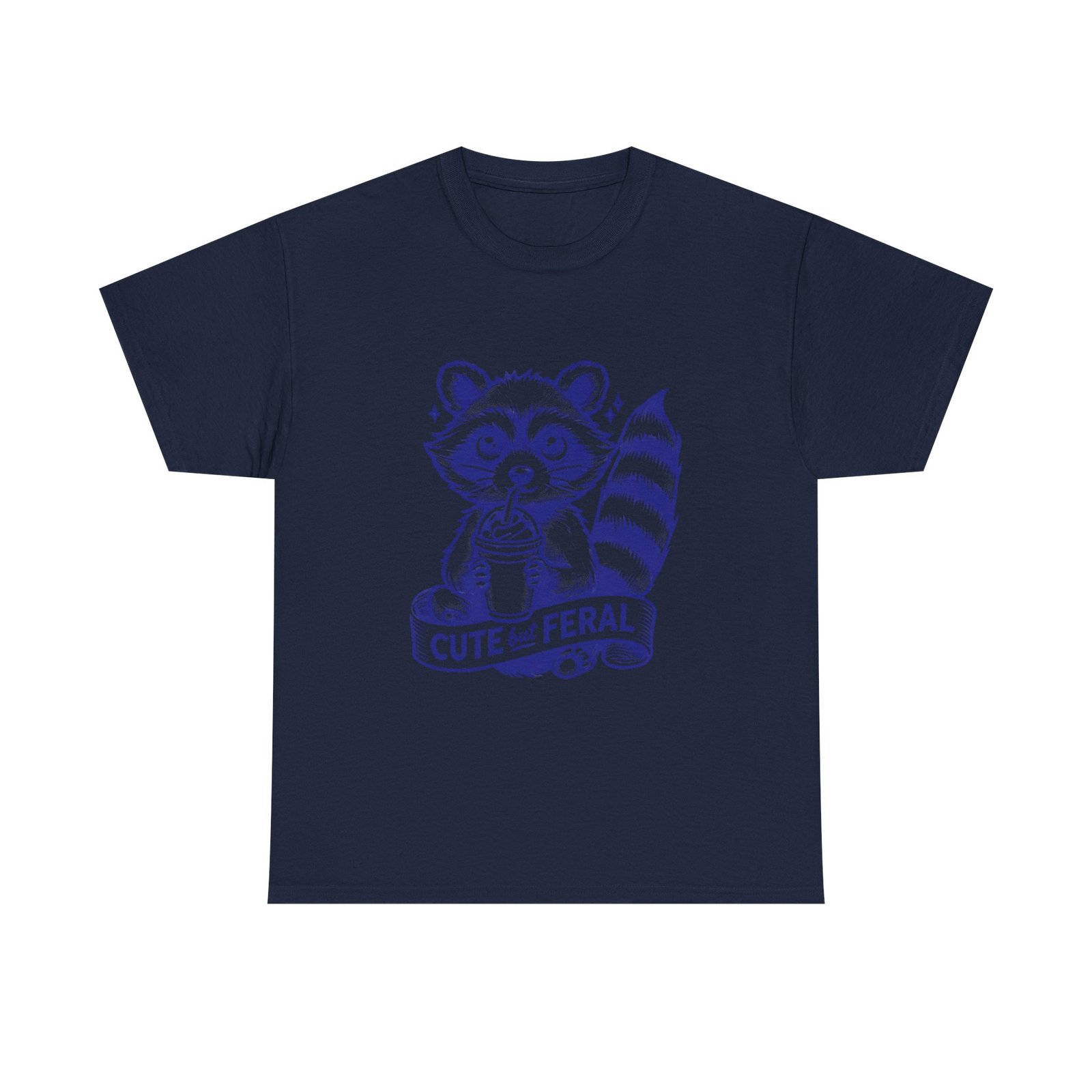 Adorable Blue Raccoon with Playful and Wild Charm - T-shirt - Image 9